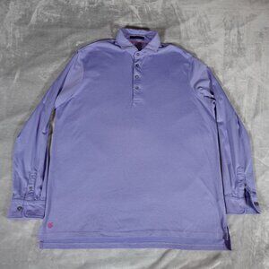 Greyson Golf Long Sleeve Polo Shirt Mens XL Stretch Outdoors Light Purple